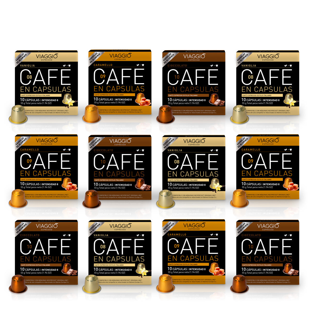 Selección Saborizados | 120 Cápsulas de Café compatibles con Nespresso® SUB