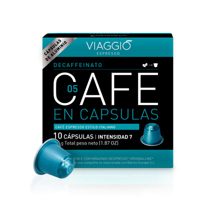 Decaffeinato | 10 Cápsulas de Café compatibles con Nespresso®