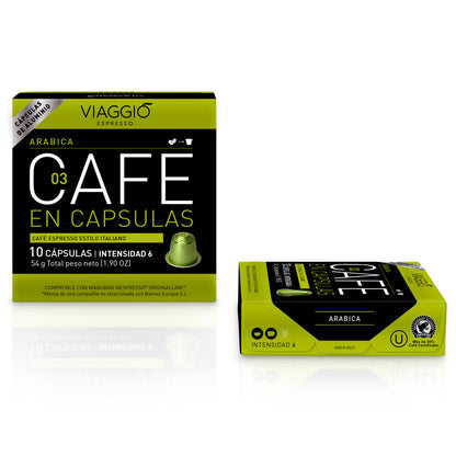 Arabica | 10 Coffee Capsules compatible with Nespresso®