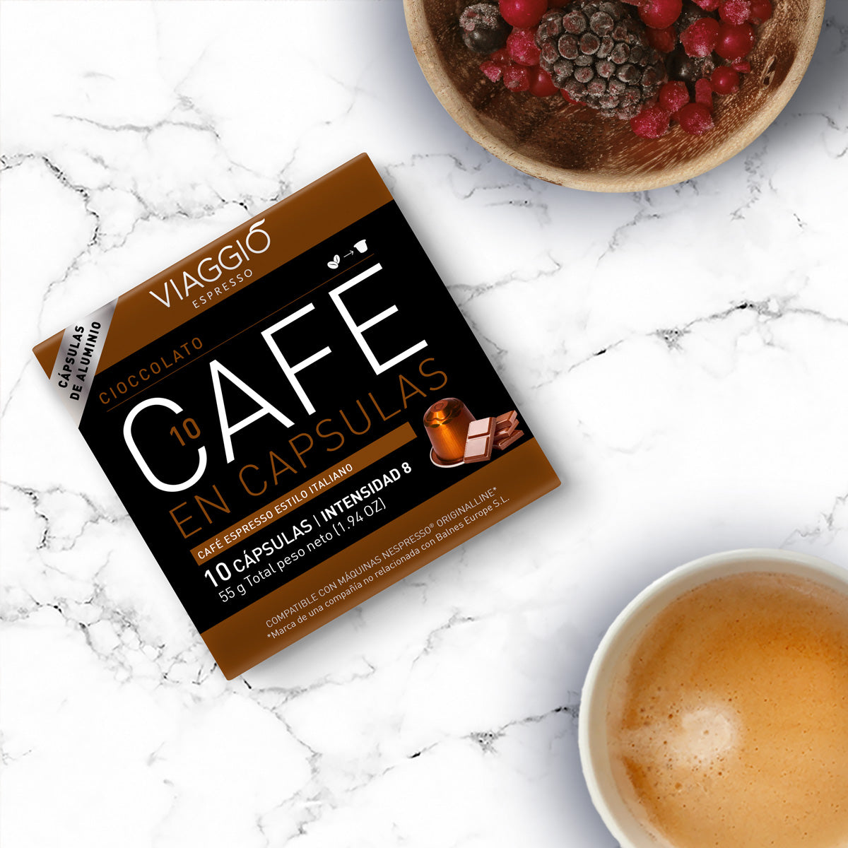 Cioccolato | 10 Cápsulas de Café compatibles con Nespresso®