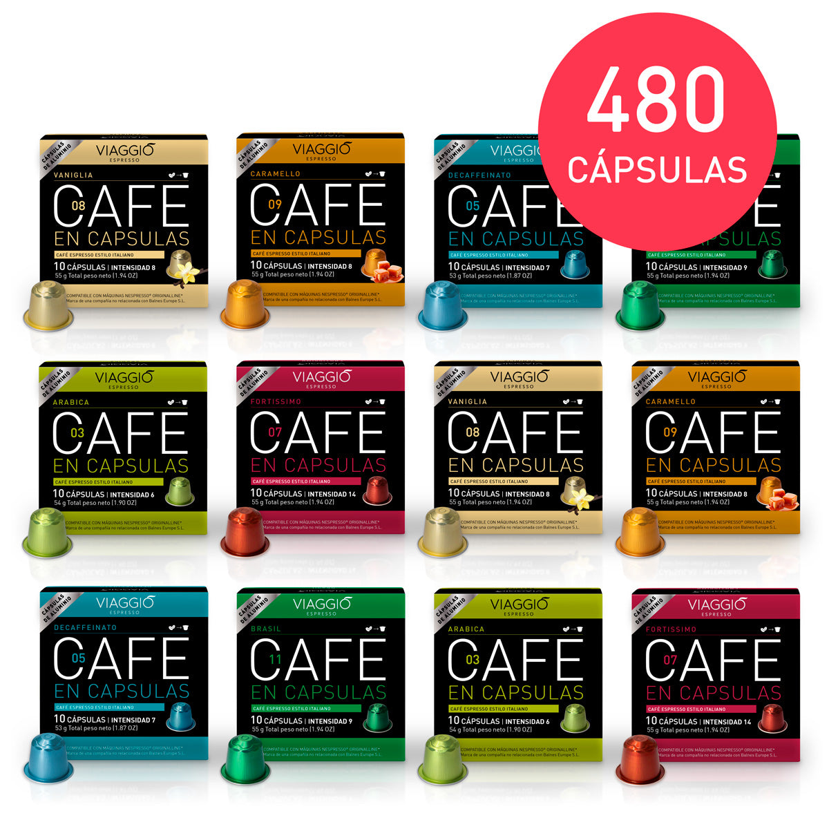 Los más buscados | 480 Cápsulas de Café compatibles con Nespresso®