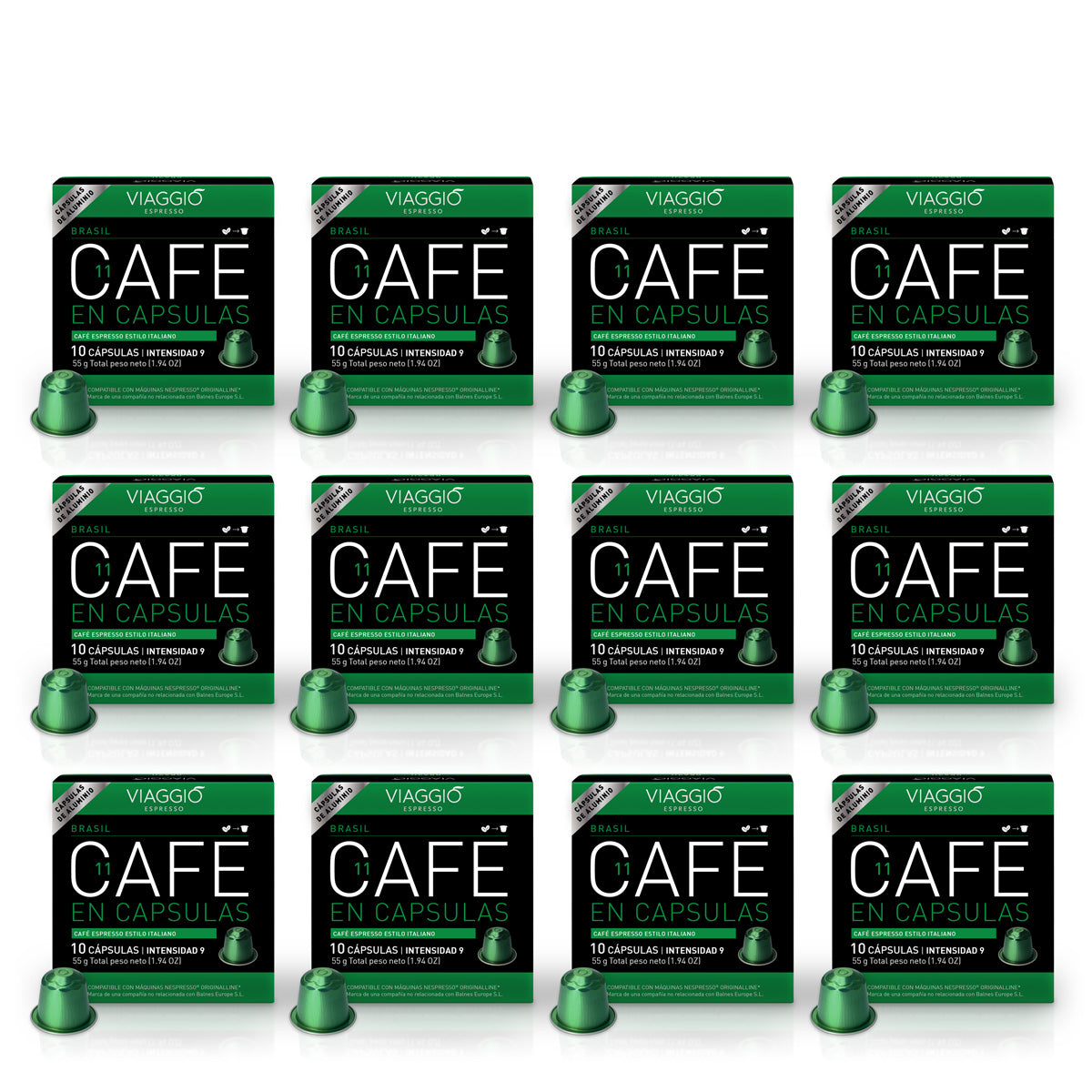 Selección Brasil | 120 Cápsulas de Café compatibles con Nespresso® SUB