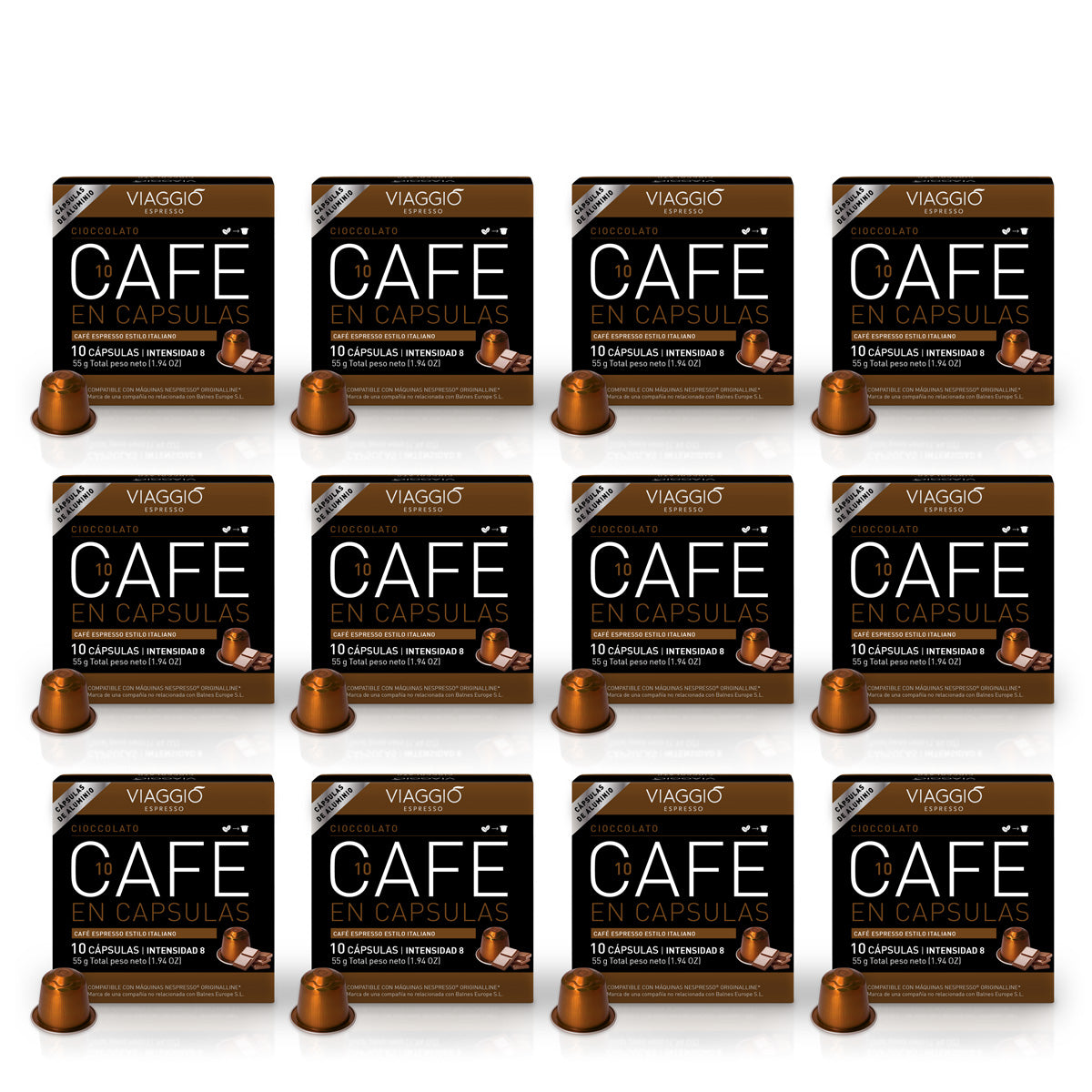 Selección Cioccolato | 120 Cápsulas de Café compatibles con Nespresso® SUB