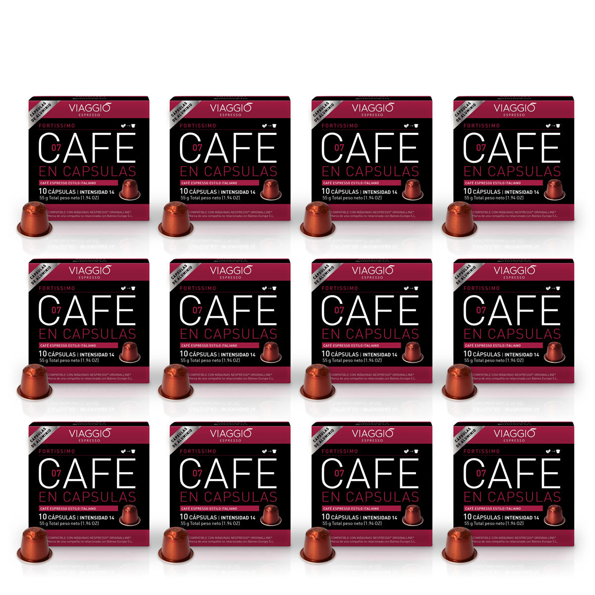 Selección Fortissimo | 120 Cápsulas de Café compatibles con Nespresso® SUB