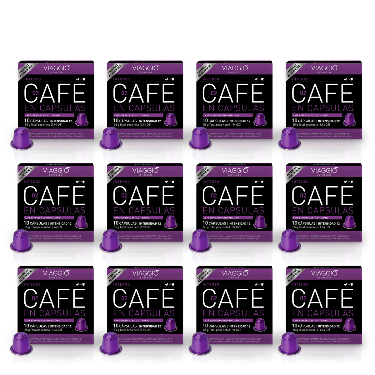 Selección Intenso | 120 Cápsulas de Café compatibles con Nespresso® SUB