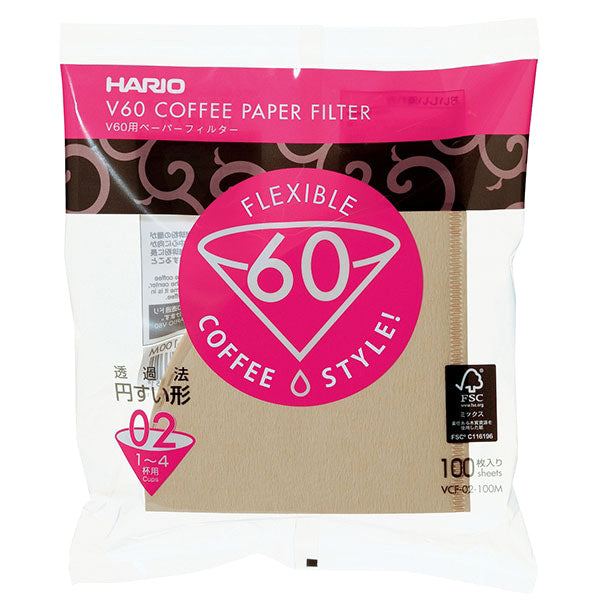 Filter - Hario V60 02. unbleached 100 u.