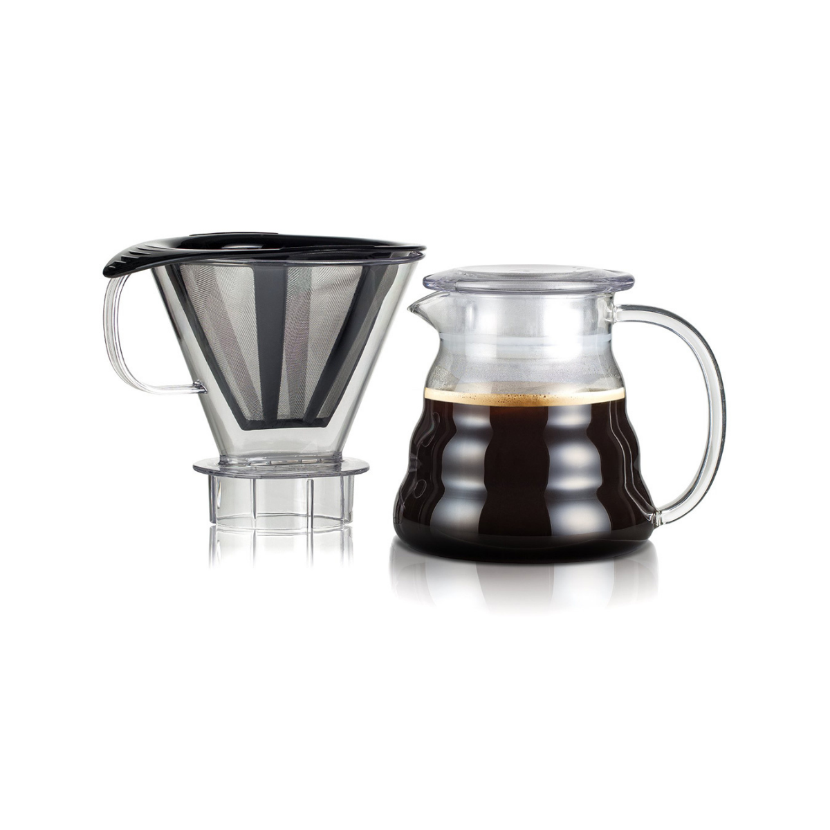 Bodum Filter Coffee Maker transparent with steel filter 3 cups - pour over 