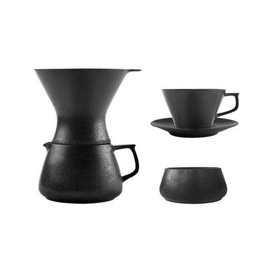 Kit Timemore de café de filtro de porcelana negro 150 ml