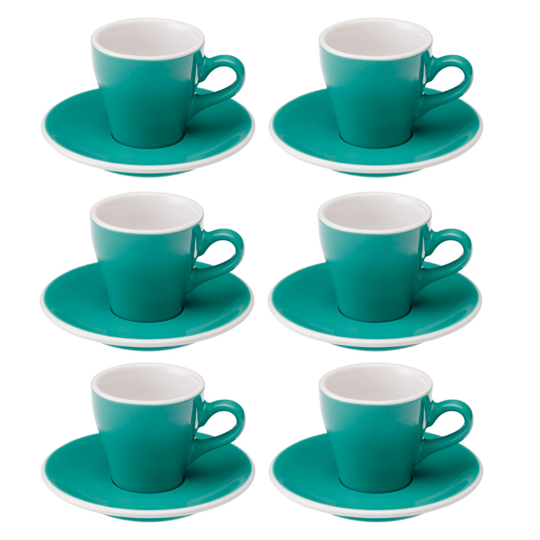 Set de 6 Tazas y platos espresso Loveramics Tulip 80ml - Varios colores