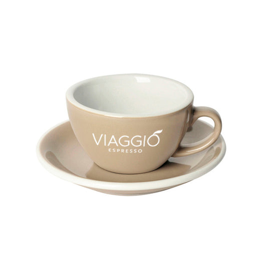 Viaggio cappuccino cup and saucer Loveramics Egg 200ml gray (taupe)