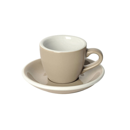 Viaggio espresso cup and saucer Loveramics Egg 80ml gray (taupe)